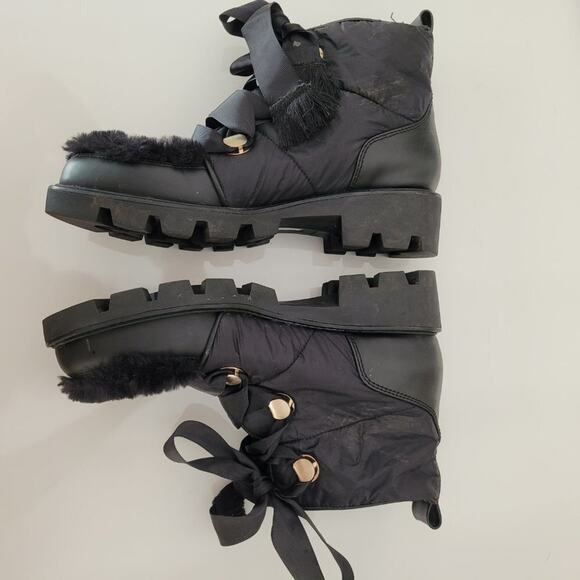 Kelsi Dagger Brooklyn Faux Fur Gamble Lug Sole Winter Boot in Black, Size 10 - Picture 2 of 13